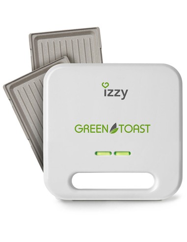 Izzy IZ-2010 Green Toast 224110 Τοστιέρα με Αποσπώμενες Πλάκες 800W Λευκή