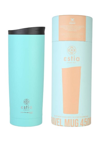 Estia Travel Mug Save The Aegean Ποτήρι Θερμός Bermuda Green 500ml