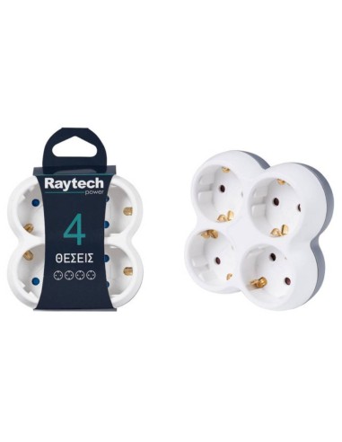 RayTech VRM0104 Πολύπριζο 4 Θέσεων Λευκό