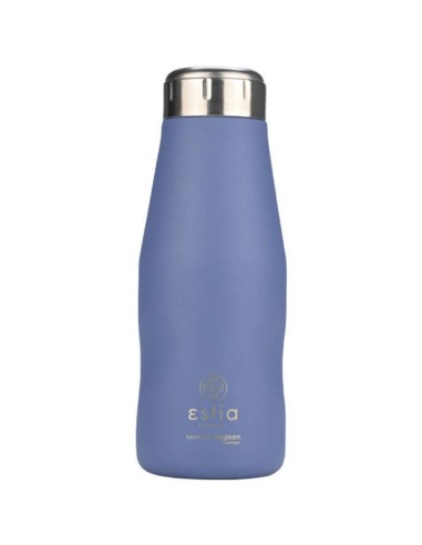 Estia Travel Flask Save The Aegean Μπουκάλι Θερμός Denim Blue 350ml